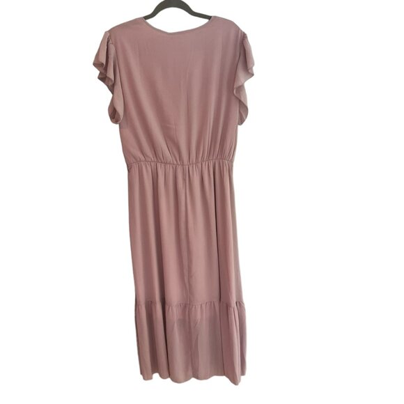 Women's PRETTYGARDEN  Boho Wrap V Neck‎ Short Sleeve Belted Dress Size XL - Picture 3 of 4